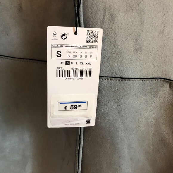 Zara Basic - Faux Suede Trench Coat - Picture 2 of 7